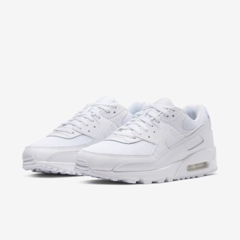 Nike Air Max 90 - Férfi Utcai Cipő - Fehér/Fehér/Szürke/Fehér